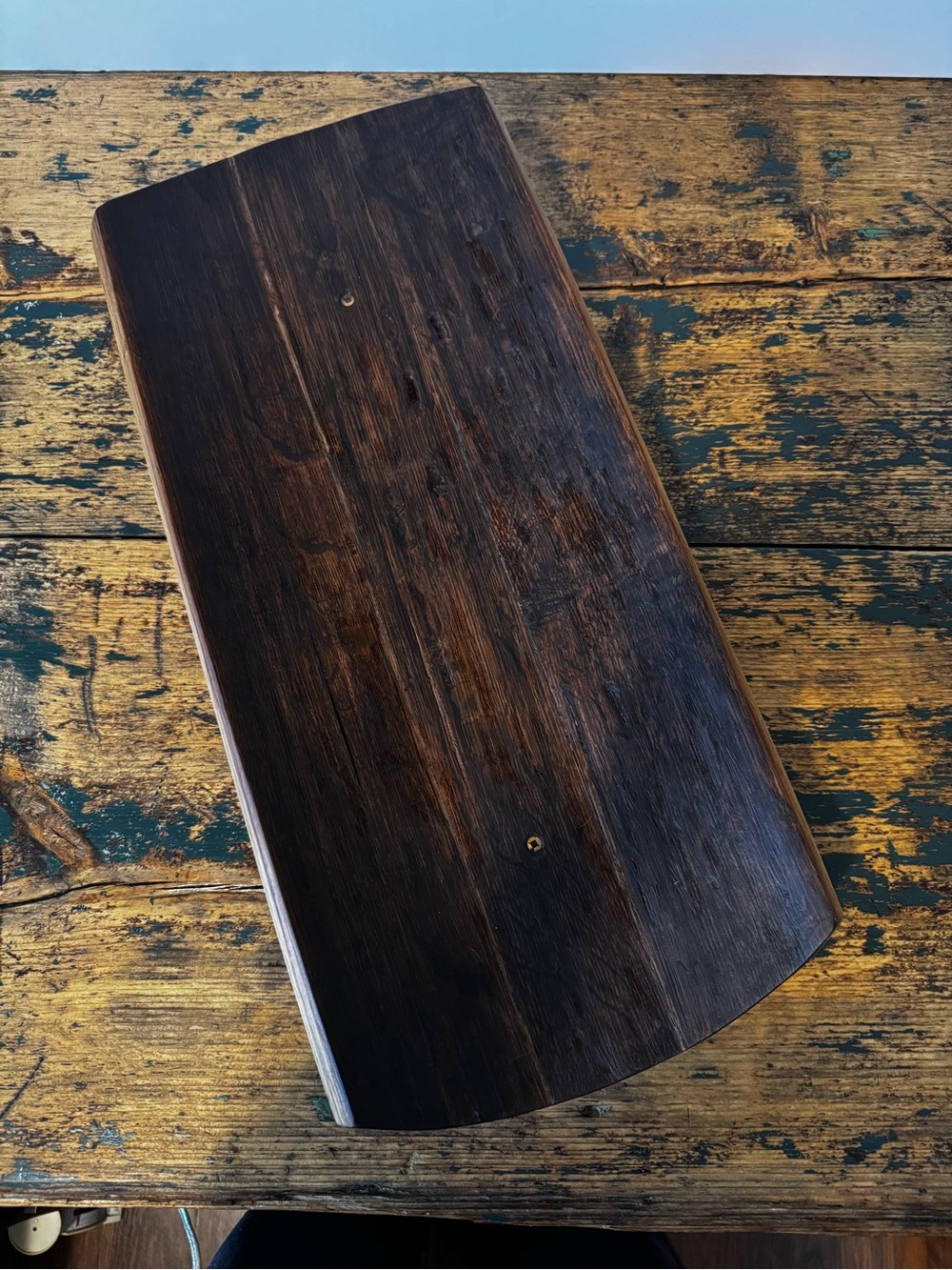 Handcrafted Dark Brown Wooden Serving Tray - Home Accents